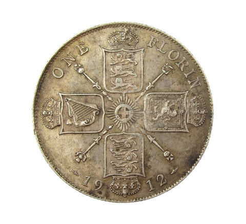 George V 1912 Florin - GVF+