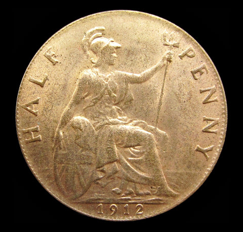 George V 1912 Halfpenny - UNC