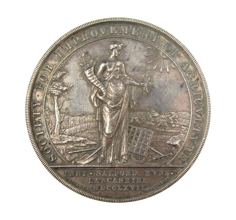 1914 Royal Lancashire Agricultural Society 47mm Silver Medal