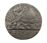 1915 Sinking Of The S.S Lusitania Medal - Cased With Sheet