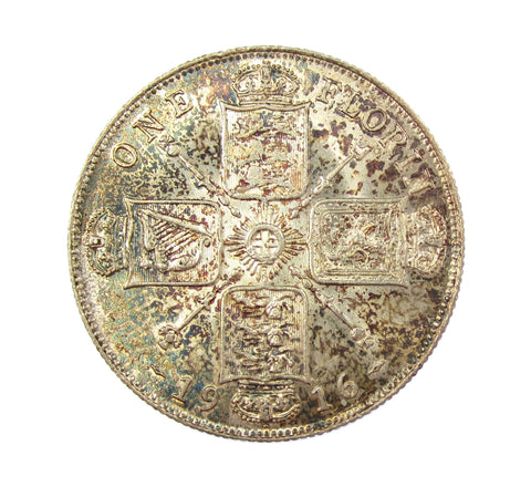 George V 1916 Florin - EF