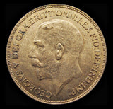 George V 1916 Penny - Recessed Ear - EF