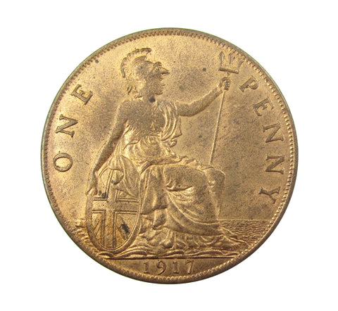 George V 1917 Penny - A/UNC
