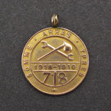 1919 Great War 9ct Gold Tribute Medal - Somme, Arras, Ypres