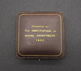 1922 Institution Of Naval Architects 71g Gold Medal - Cased