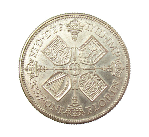 George V 1927 Proof Florin - A/UNC