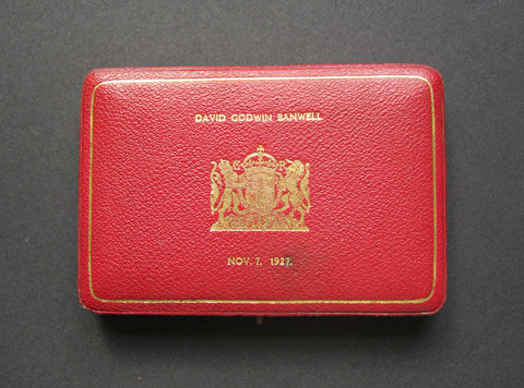 1927 Royal Mint Hard Case For George V 6 Coin Proof Set - Named