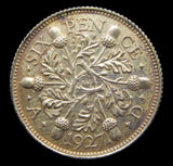George V 1927 Proof Sixpence - GEF