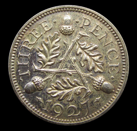 George V 1927 Proof Threepence - A/UNC