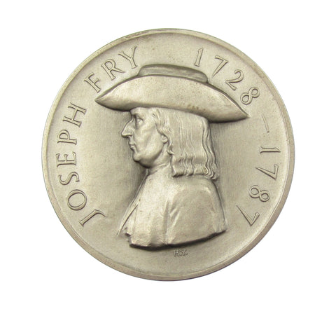 1928 Joseph Fry Bicentenary Of Birth 51mm Silver Medal