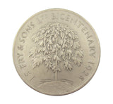 1928 Joseph Fry Bicentenary Of Birth 51mm Silver Medal