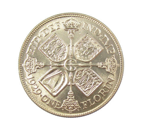 George V 1929 Florin - A/UNC