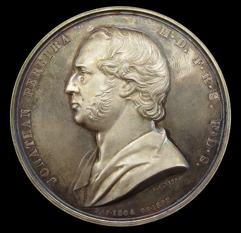 1854 Pharmaceutical Society Of Great Britain Pereira Silver Medal - By Wyon