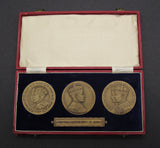 1936 Year Of The Three Kings Set Of 3 Medals - Cased