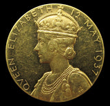 1937 George VI Coronation 32mm Gold Medal - Cased