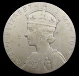 1937 George VI Coronation Royal Mint 57mm Silver Medal - Cased