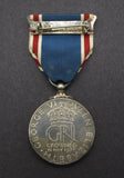 1937 George VI Official Coronation Silver Medal On Ribbon - Cased