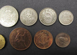 George VI 1937 10 Coin Partial Proof Set - Halfcrown to Farthing