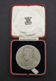 1937 George VI Silver Jubilee Royal Mint 57mm Silver Medal - Cased