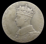 1937 George VI Silver Jubilee Royal Mint 57mm Silver Medal - Cased