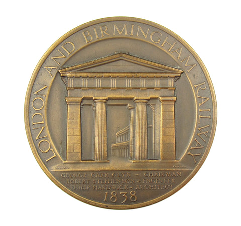 1938 London Birmingham Railway Centenary 65mm Medal - Cased