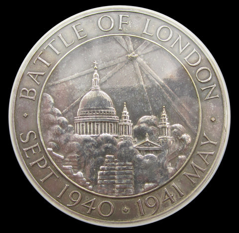 1944 Battle Of London Silvered 57mm Medal - By Pinches