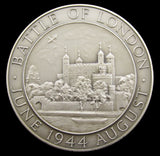 1944 Battle Of London 57mm Silver Cased Medal - By Pinches