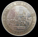 1944 Battle Of London Silvered 57mm Medal - By Pinches