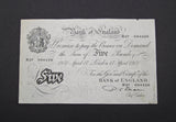 Bank Of England 1950 White Five Pound Banknote - Beale