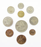 George VI 1951 10 Coin Cased Proof Set - Crown To Farthing