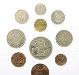 George VI 1951 10 Coin Cased Proof Set - Crown To Farthing