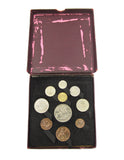 George VI 1951 10 Coin Cased Proof Set - Crown To Farthing