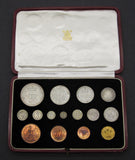 George VI 1937 15 Coin Cased Proof Set - Crown To Maundy