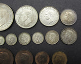 George VI 1937 15 Coin Cased Proof Set - Crown To Maundy