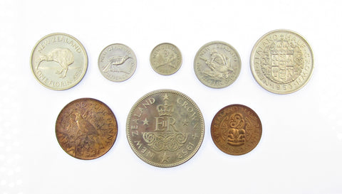 New Zealand 1953 Elizabeth II 8 Coin Proof Set - Cased