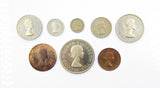 New Zealand 1953 Elizabeth II 8 Coin Proof Set - Cased