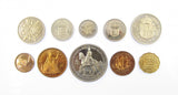 Elizabeth II 1953 10 Coin Cased Proof Set - Crown To Farthing