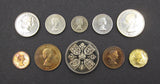 Elizabeth II 1953 10 Coin Cased Proof Set - Crown To Farthing