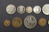 Elizabeth II 1953 10 Coin Cased Proof Set - Crown To Farthing