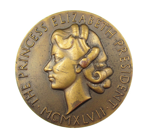 1947 Princess Elizabeth Royal Society Of Arts 57mm Medal
