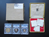 Bhutan 1966 3 Coin Platinum Proof Set - 1,2,5 Sertums