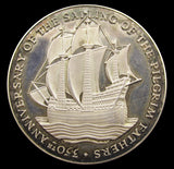 1970 Pilgrim Fathers 350th Anniversary 38mm Silver Medal