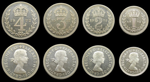 Elizabeth II 1972 Full Maundy Set