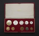 South Africa 1975 10 Coin Cased Proof Set - With Gold Rand & 2 Rand
