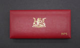 South Africa 1975 10 Coin Cased Proof Set - With Gold Rand & 2 Rand
