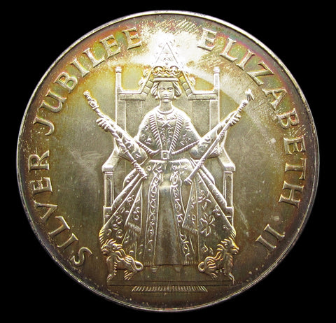 1977 Elizabeth II Silver Jubilee 44mm Silver Medal - Cased