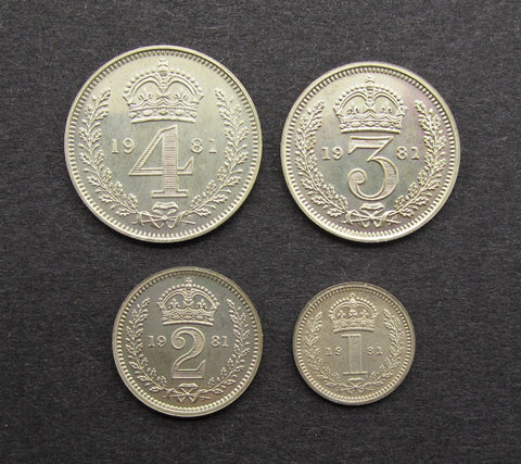 Elizabeth II 1981 Full Maundy Set