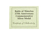 1990 Battle Of Waterloo 175th Anniversary 63mm Silver Medal