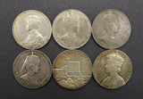 1902/11/35/37 Group Of 6 x Silver Coronation / Jubilee Medals