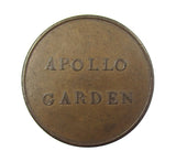 c.1790 Apollo Gardens, Westminster Bridge Road Lambeth Copper Token